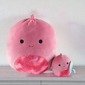 NEW Squishmallows Poleena & Mini Set - 12" Dinosaur & Matching Clip/Mini
